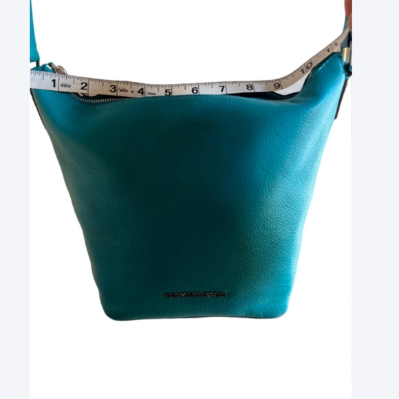 Michael Kors Dark Teal Pebbled Leather Shoulder Bag - Picture 4 of 16